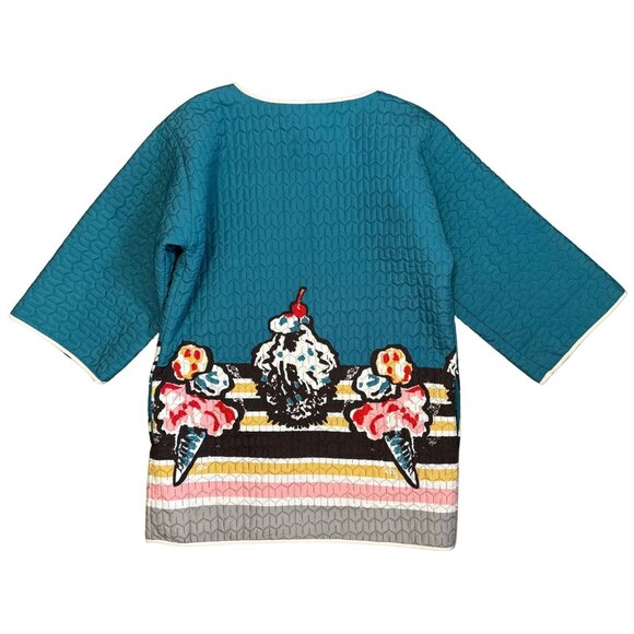 VERY VOLLBRACH Vintage Quilted Ice Cream Cone Novelty Jacket EUC M - Picture 3 of 4